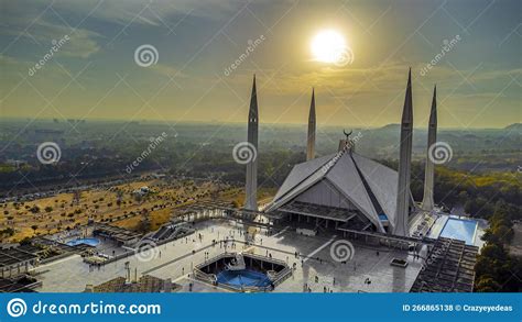 Faisal Mosque Sunset View Hdr Stock Photo Image Of Masjid View