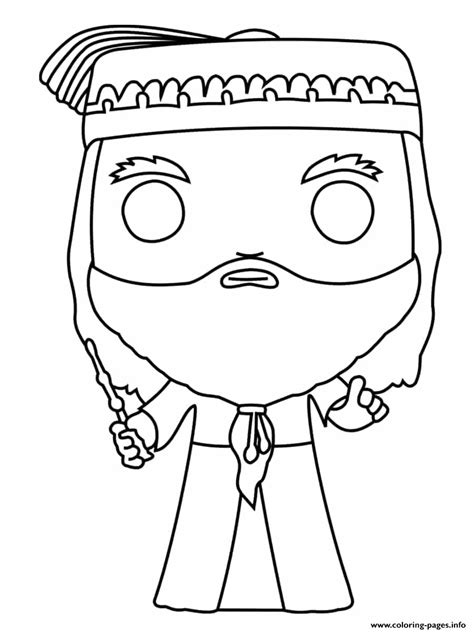 Funko Pops Harry Potter Dumledor Coloring page Printable