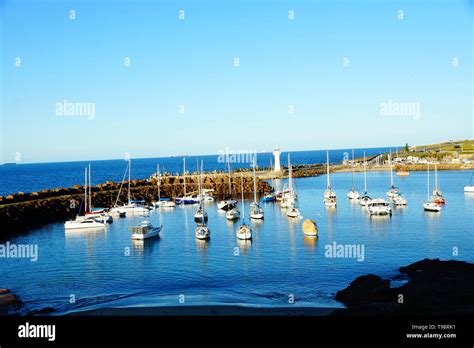 Beautiful Day At Wollongong Harbour Stock Photo Alamy