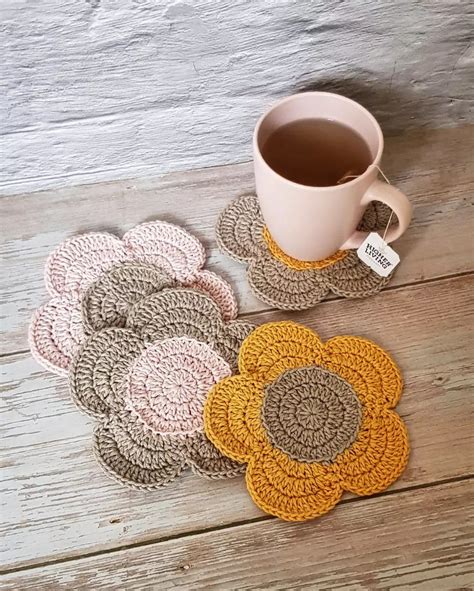 Beginner Friendly Daisy Flower Coaster Free Pattern Video Tutorial