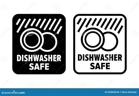 Dishwasher Safe On Top Rack Symbol Isolated. Dishwasher Safe Sign ...