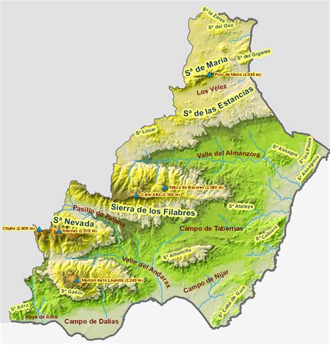 Lista Imagen De Fondo Mapa De La Provincia De Almeria Y Sus Pueblos