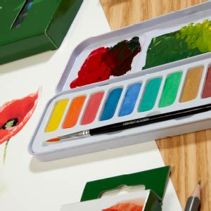 Derwent Academy Set De 12 Peintures Aquarelles Dans Un Coffret En