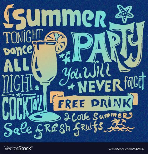 Summer Poster Typography Background Royalty Free Vector