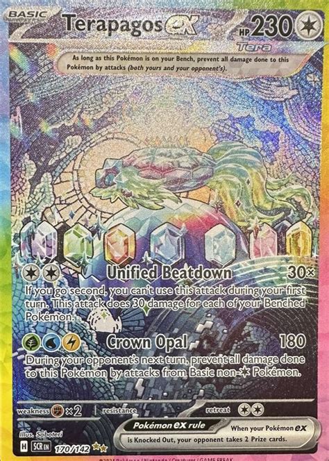 Terapagos Ex 2024 Scarlet Violet Stellar Crown 170 142 Special