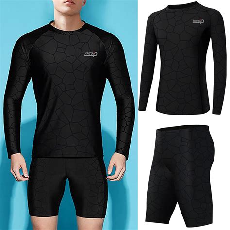 Rigardu Hot Sale Long Sleeve One Piece Swimwear Swimsuit For Men Men