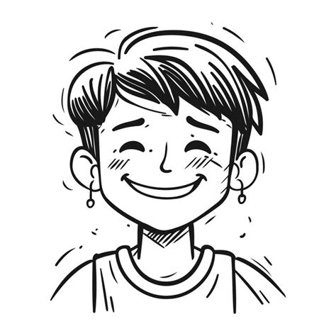 Premium Vector Vector Illustration Of A Happy Boy With A Smile On His