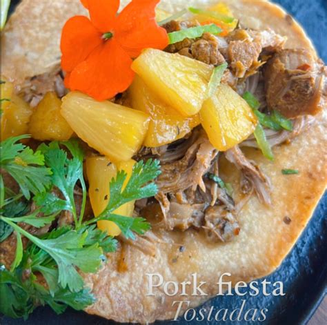 Pork Tostadas With Pineapple Fiesta Sauce El Cielo Shop