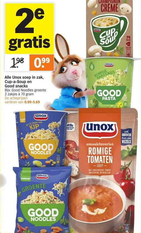 Alle Unox Soep In Zak Cup A Soup En Good Snacks Aanbieding Bij Albert Heijn