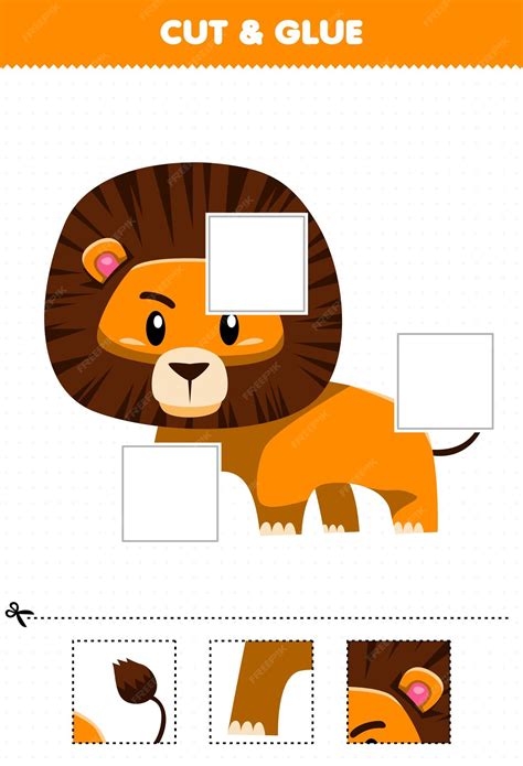 Premium Vector | Education game for children cut and glue cut parts of ...