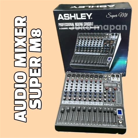 Jual Audio Mixer Super M8 Ashley Mixer 8 Channel Usb Bluetooth Original