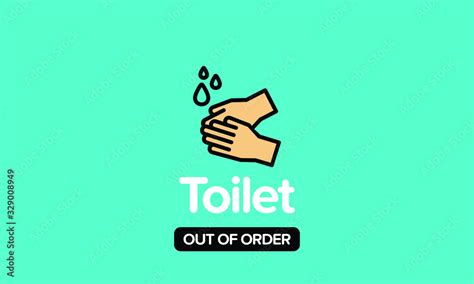 Washroom Out Of Order Sign Board Stock Vector Adobe Stock