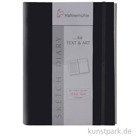 Hahnemühle Sketch Diary 60 Blatt 120g Schwarz Din A5