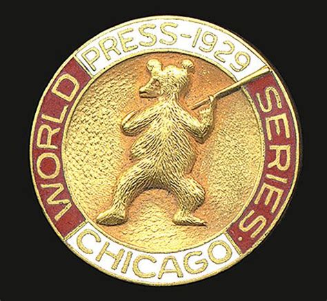 1929 Chicago Cubs World Series Press Pin