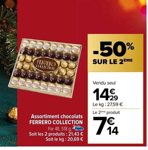 Promo Assortiment Chocolats Ferrero Collection Chez Carrefour