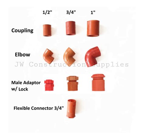 Pvc Orange Pipe Electrical Fittings Elbow Coupling Male Adaptor