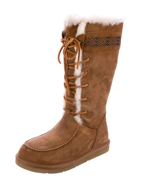 UGG Australia Suede Lace-Up Knee-High Boots - Shoes - WUUGG23481 | The ...