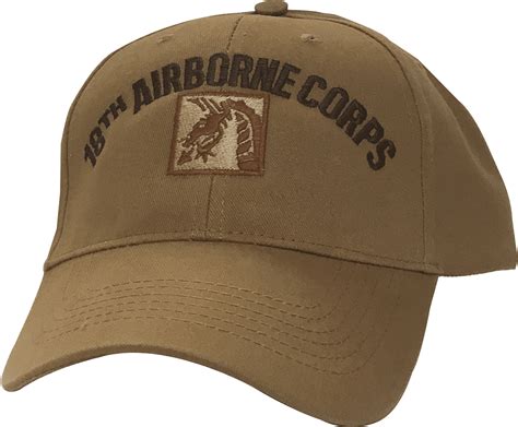 18th Airborne Corps Coyote Brown Ball Cap Us Army Coyote Brown Ball