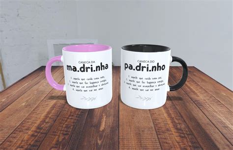 Caneca Batismo Padrinho E Madrinha Artes Para Canecas