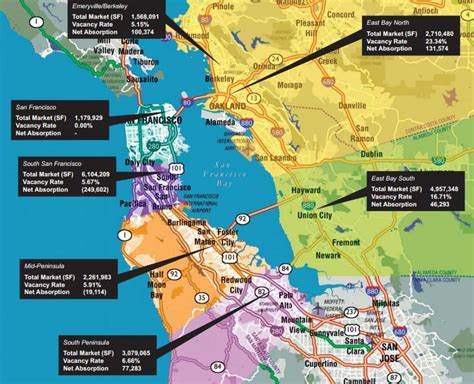 Bay Area Real Estate Map Map Of Bay Area Real Estate California Usa