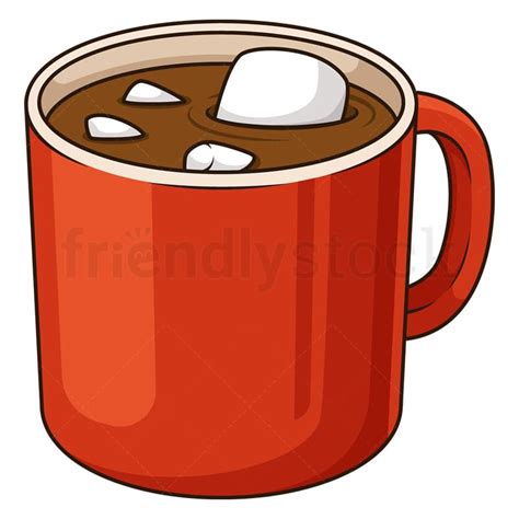 Cartoon Hot Chocolate With Marshmallows Cartoon Vector Clipart - FriendlyStock