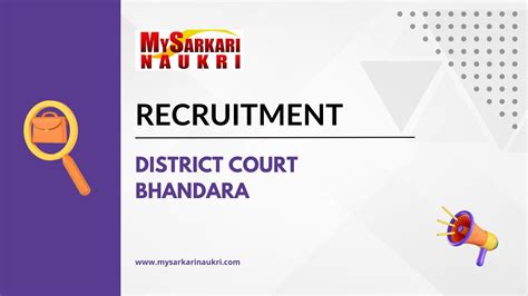 District Court Bhandara Recruitment MySarkariNaukri En