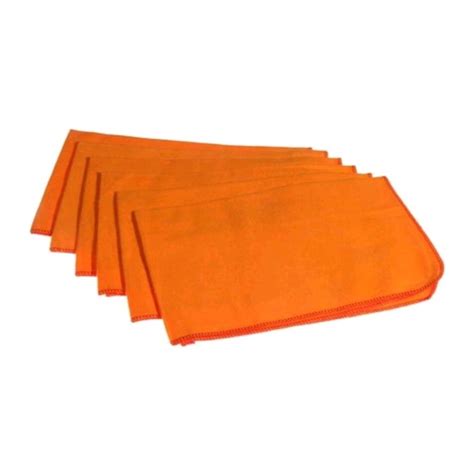 Kit 15 Un Flanela Ouro Laranja 38 X 58 Cm Aprox Para Limpeza Geral