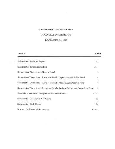 10 Church Financial Statement Examples To Download