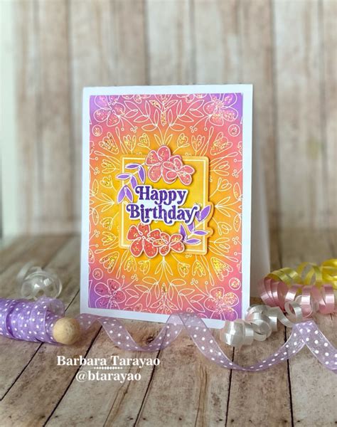 Sparkly Happy Birthday Card By Barbara Tarayao At Splitcoaststampers