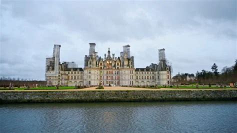 View Of The Chateau De Chambord With Gar Stock Video Pond