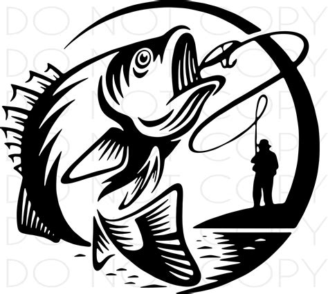 Bass Fishing Svg Fishing Svg Bass Fish Svg Bass Clipart Bass Vector