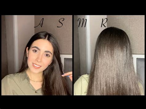 ASMR Brushing My Hair Over My Face Playing With My Hair