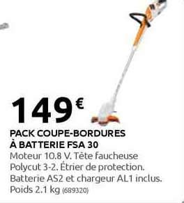 Promo Pack Coupe bordures à Batterie Fsa 30 chez Rural Master