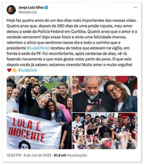 Governistas Comemoram 4 Anos Da Soltura De Lula