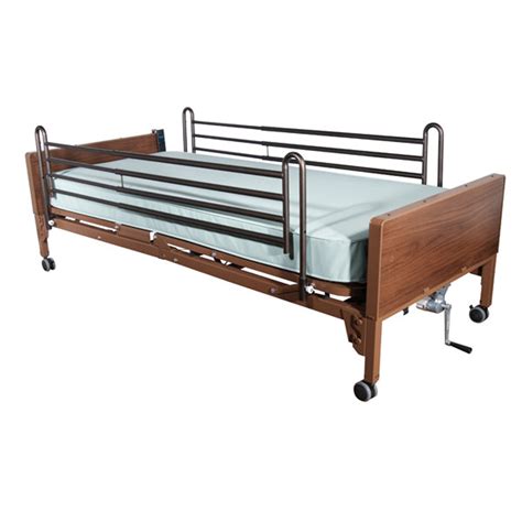 Drive Multi Height Manual Hospital Bed W Full Rails Easy Medical Store