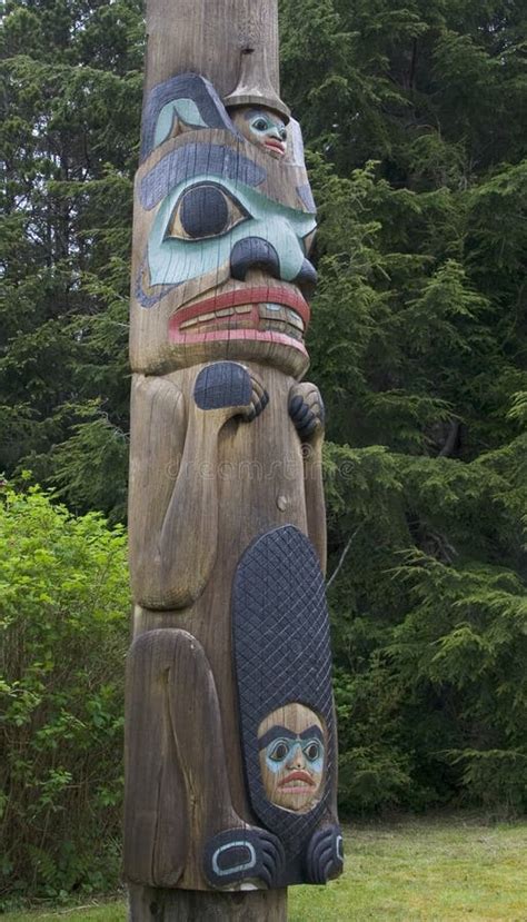 Totem Pole Of Saxman Native Stock Image Image Of Alaska Nature 2652817