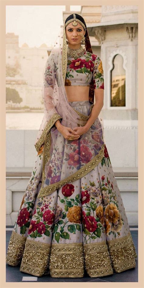 Floral Lehenga Chunri Silk Lengha Wedding Wear Designer Bollywood