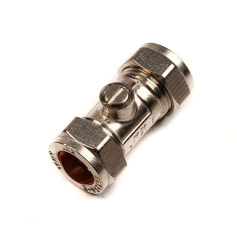 15mm Isolating Valve Compression Chrome Plumbing Pipe Fittings