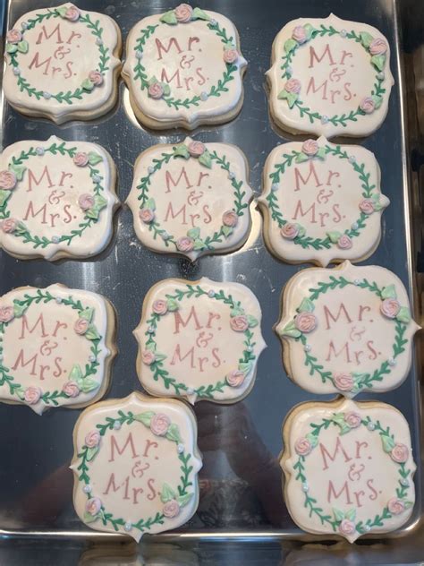 Mr And Mrs Cookies Sugar Cookie Designs Sugar Cookies Cookies