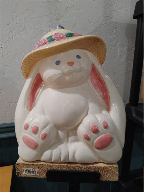 Vintage Ceramic Bunny Cookie Jar Etsy