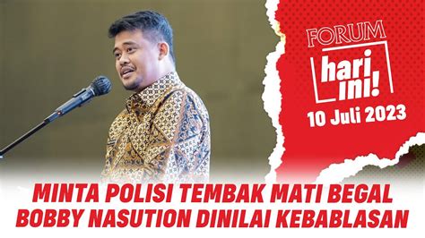 Fhi Pengamat Tanggapi Bobby Nasution Minta Polisi Tembak Mati Begal