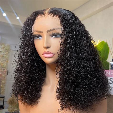 Perruque Bob Lace Front Wig Remy Br Silienne Naturelle Cheveux Courts