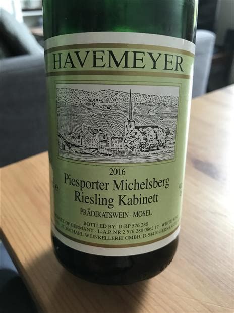 2016 Havemeyer Piesporter Michelsberg Riesling Kabinett Germany Mosel