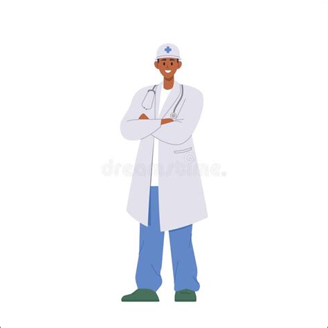 Doctor In Uniform Character Rescuer Team Medical Clinic Staff Isolated