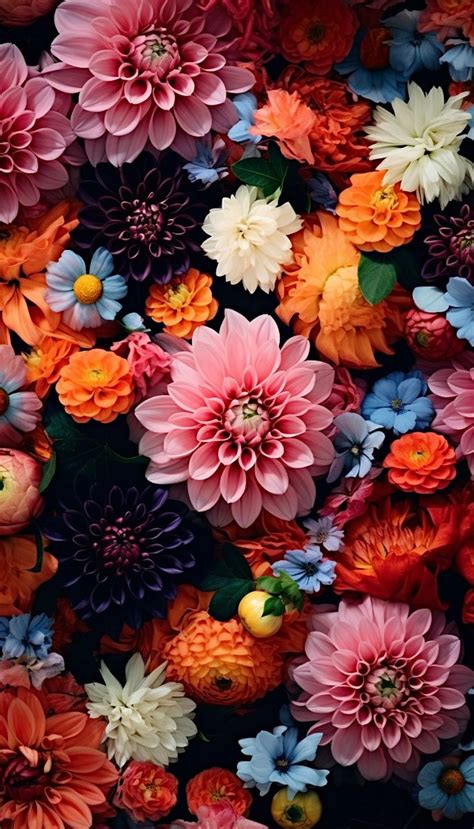 Many Different Colored Flowers Are Arranged Together