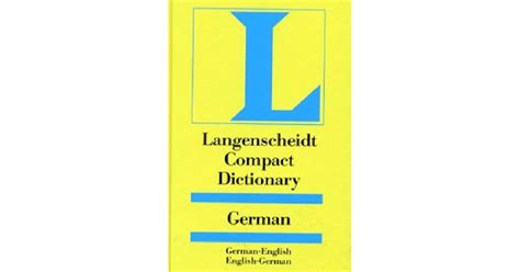 Langenscheidt Compact Dictionary Germanenglish Englishgerman By