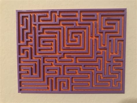 3d Printed Maze By Actualsize Pinshape