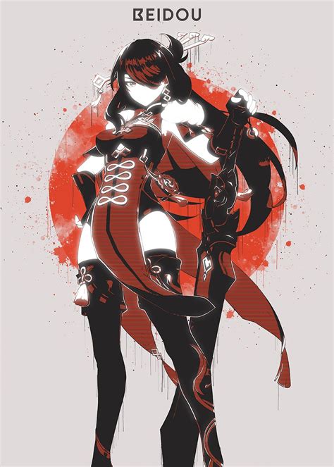 Genshin Impact Beidou Impact Fan Art Poster Prints