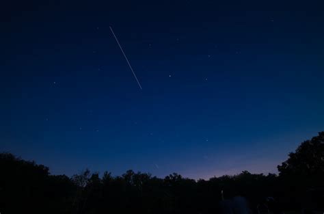 Blue Sky Photography Landscape Shooting Stars Night Hd Wallpaper