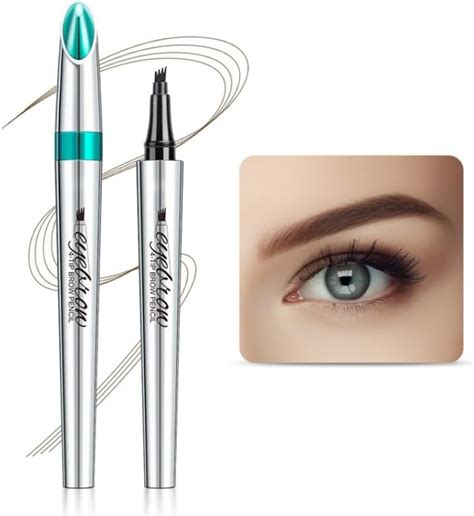 Eyebrow Pencil 4 Tip Microblade Eyebrow Pen With Waterproof Smudge Proof And